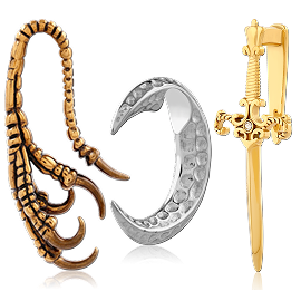 Ear Spirals Claws Fish Hooks