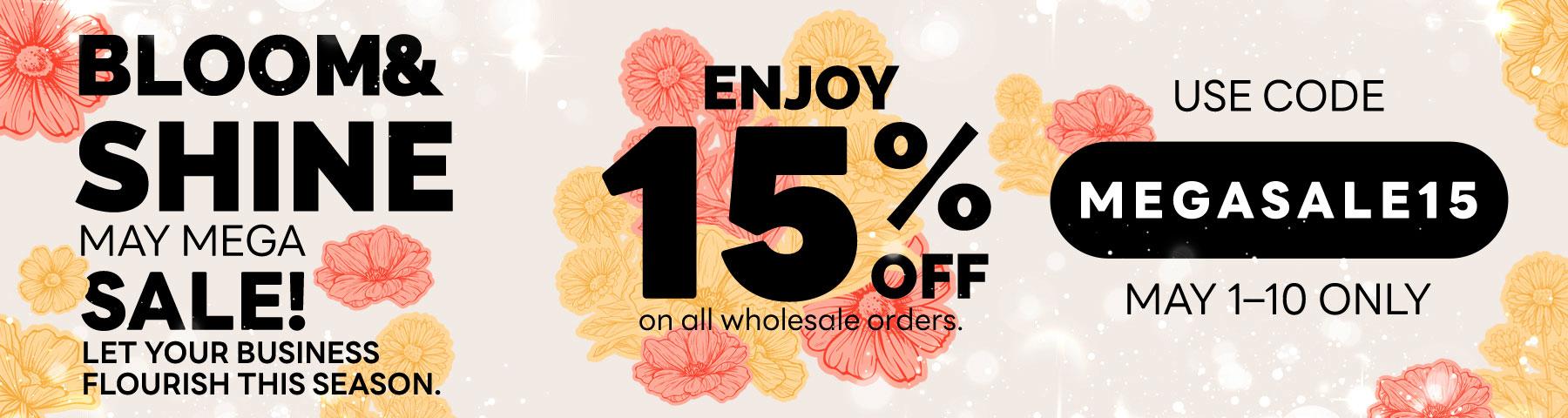 Coupon code: MEGASALE15