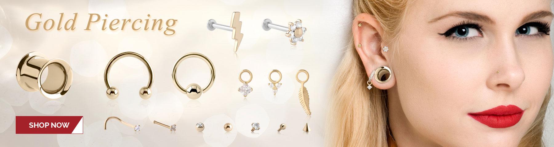 Gold piercings: Shop our exquisite gold piercings