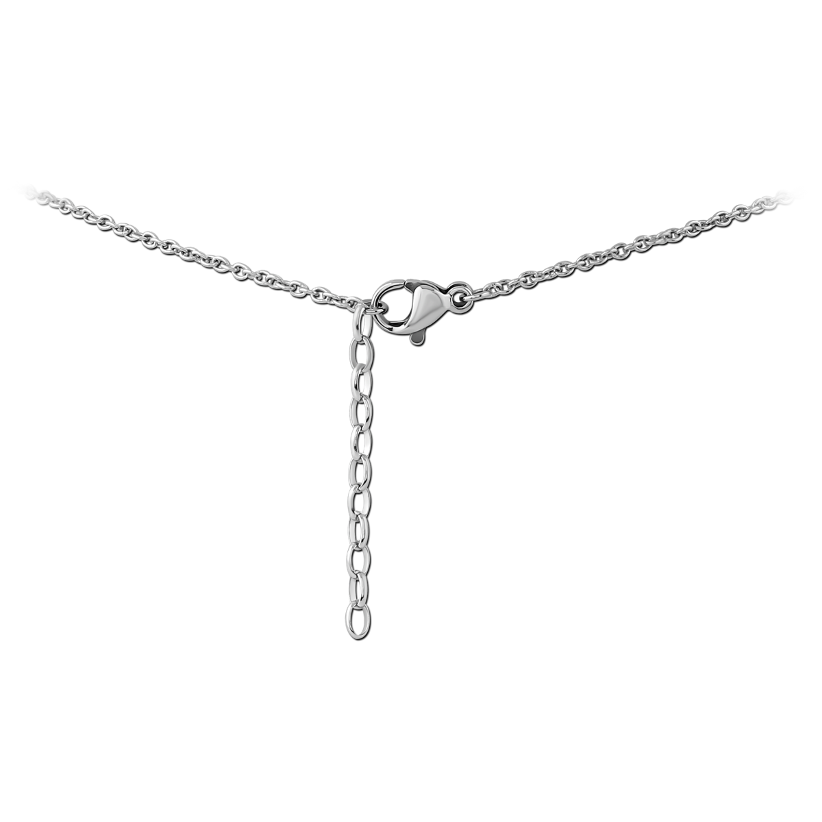 SURGICAL STEEL NECKLACE WITH JEWELED PENDANT SCNK132