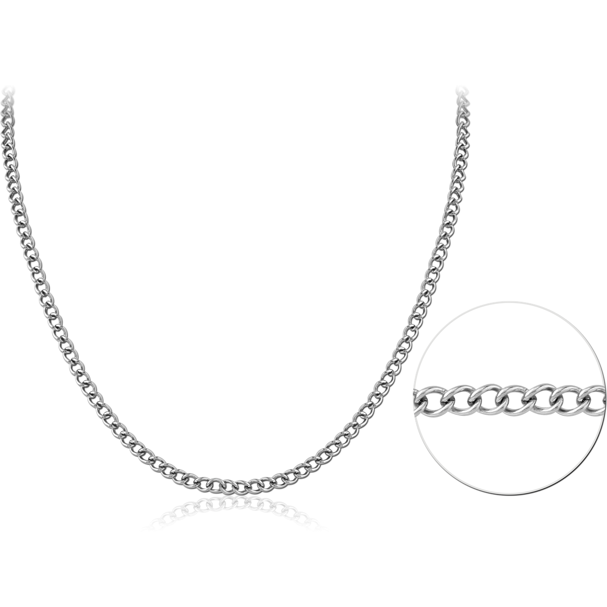 STAINLESS STEEL CURB NECK CHAIN SCH043