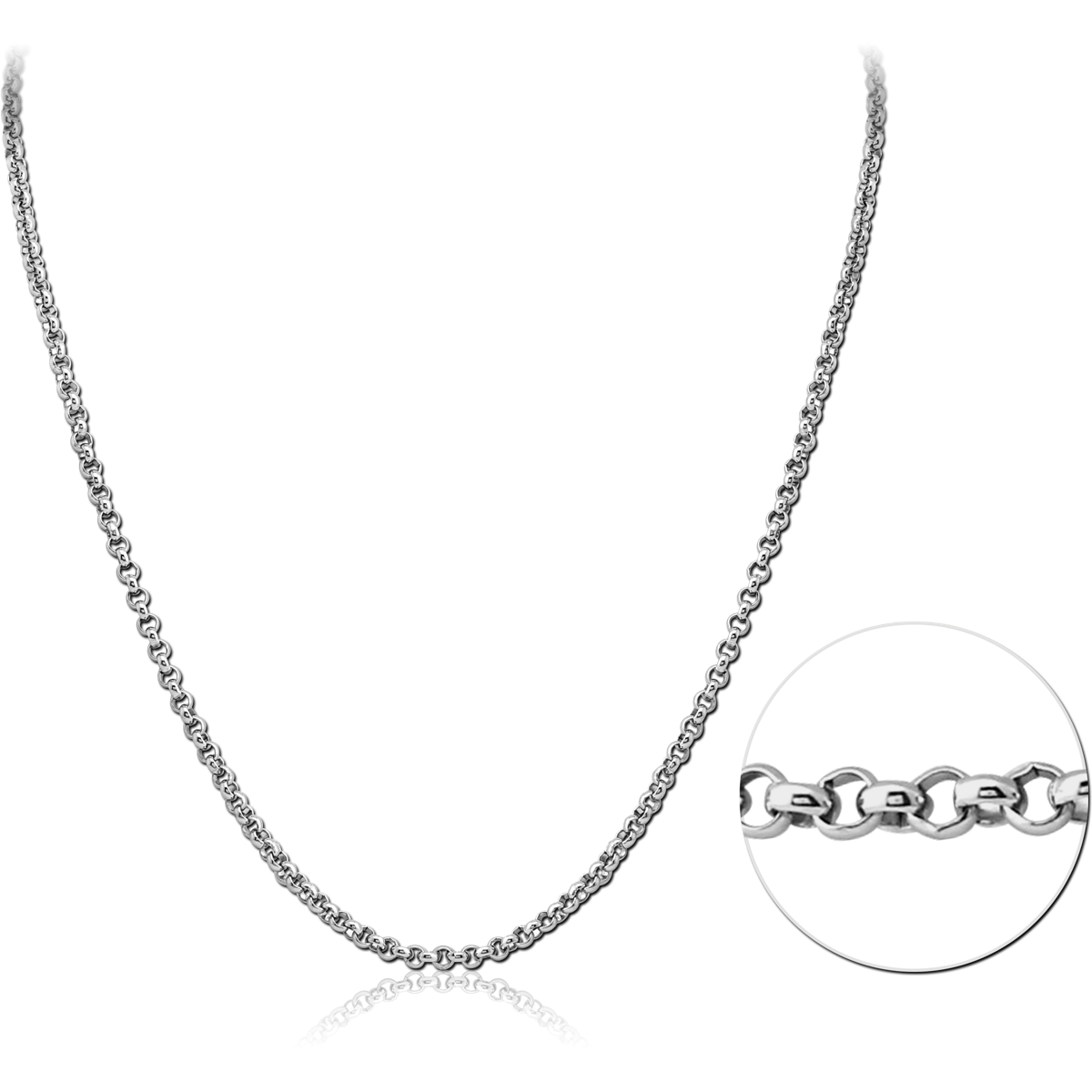 STAINLESS STEEL ROLLO NECK CHAIN SCH047