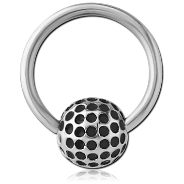 316L SURGICAL STEEL BALL CLOSURE RING WITH ATTACHMENT