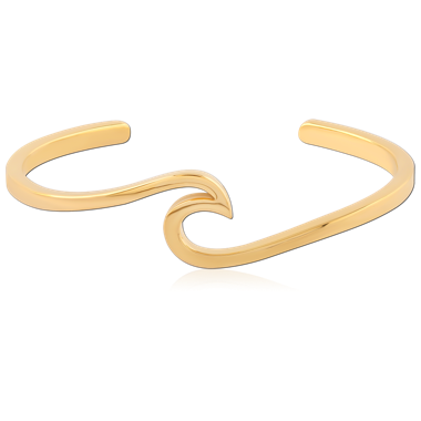 GOLD PVD COATED SURGICAL STEEL BANGLE