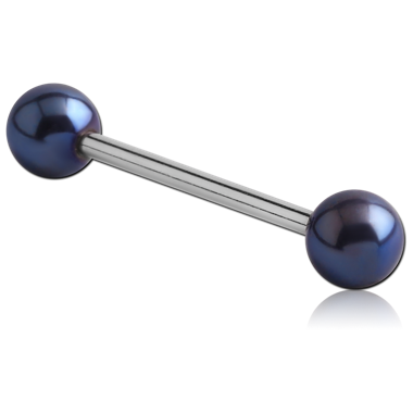 SURGICAL STEEL BARBELL WITH ANODISED BALL