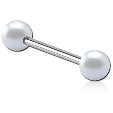 SURGICAL STEEL BARBELL WITH SHINY PASTEL BALL