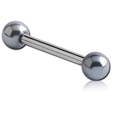 STERILE SURGICAL STEEL BARBELL WITH ANODISED BALL