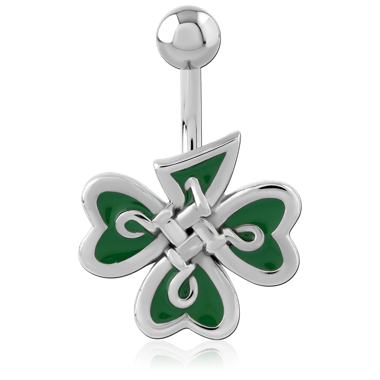 SURGICAL STEEL JEWELED NAVEL BANANA