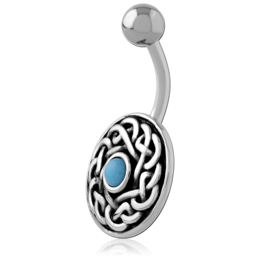 SURGICAL STEEL JEWELED NAVEL BANANA