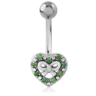 SURGICAL STEEL JEWELED NAVEL BANANA