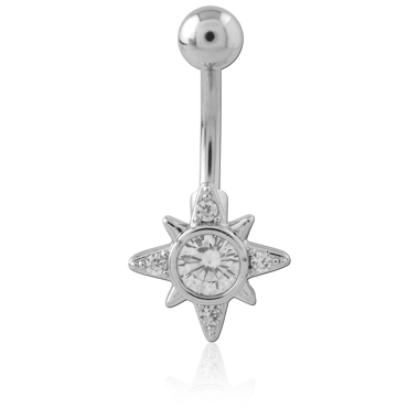 SURGICAL STEEL NAVEL BANANA