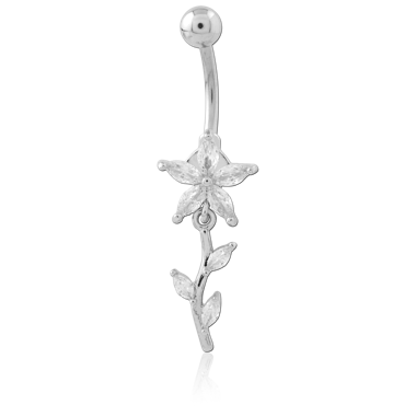 SURGICAL STEEL NAVEL BANANA