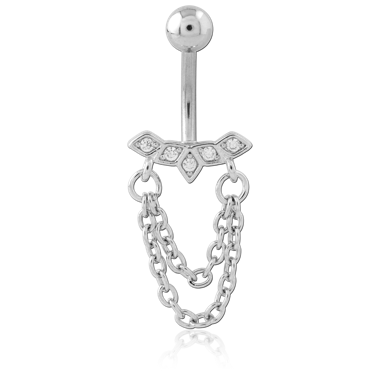 SURGICAL STEEL NAVEL BANANA