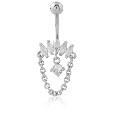 SURGICAL STEEL NAVEL BANANA