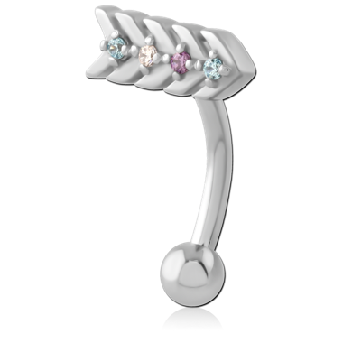 316L SURGICAL STEEL CURVED MICRO BARBELL