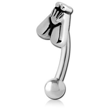316L SURGICAL STEEL CURVED MICRO BARBELL - FLY