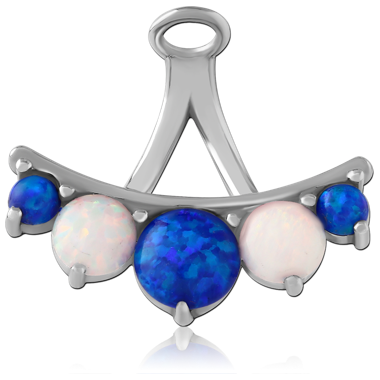 316L SURGICAL STEEL NAVEL JEWELED HANGERS FOR BANANA