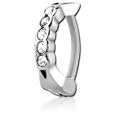 316L SURGICAL STEEL JEWELED BELLY CLICKER