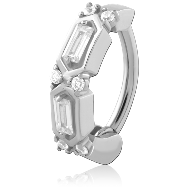 316L SURGICAL STEEL JEWELED BELLY CLICKER