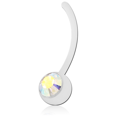 BIOFLEX OPTIMA CRYSTAL JEWELED NAVEL BANANA PIN