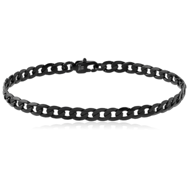 BLACK PVD COATED STAINLESS STEEL BRACELET