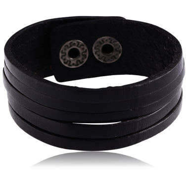 LEATHER BRACELET WITH ALLOY