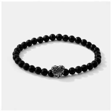 316L SURGICAL STEEL ELLASTIC BRACELET WITH STONE BEADS