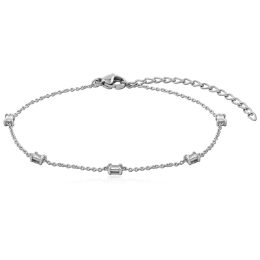 SURGICAL STEEL JEWELED BRACELET