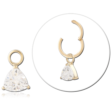 14K GOLD JEWELED CHARM