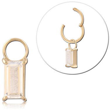 14K GOLD JEWELED CHARM