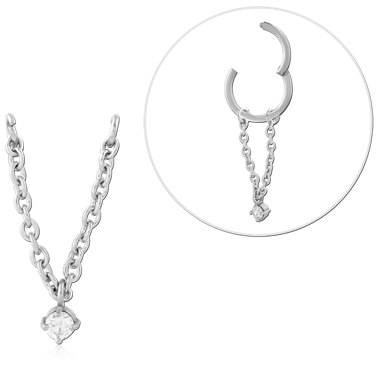 316L SURGICAL STEEL JEWELED CHARM