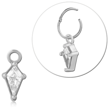 316L SURGICAL STEEL CHARM JEWELED