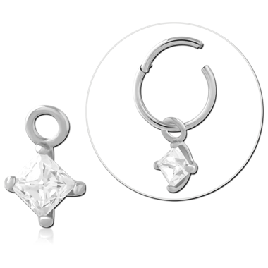 316L SURGICAL STEEL CHARM JEWELED