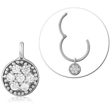 STERLING SILVER 925 JEWELED CHARM