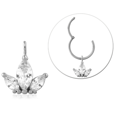 STERLING SILVER 925 JEWELED CHARM