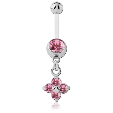 BIOFLEX JEWELED NAVEL BANANA WITH CHARM