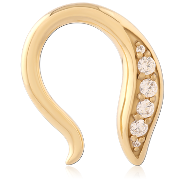 316L GOLD PVD 18K COATED SURGICAL STEEL CLAW EAR WEIGTHS LEFT SIDE