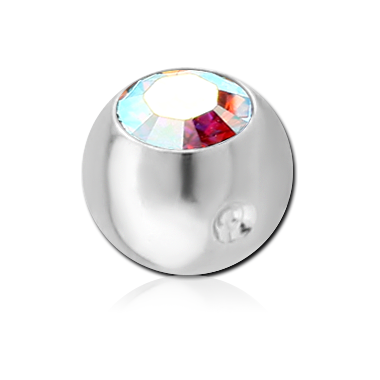 TITANIUM JEWELED BALL FOR BALL CLOSURE RING