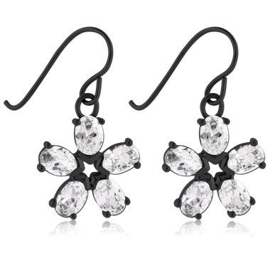 BLACK PVD COATED SURGICAL STEEL EARRINGS