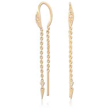 GOLD PLATED 18K STERLING SILVER 925 EARRING