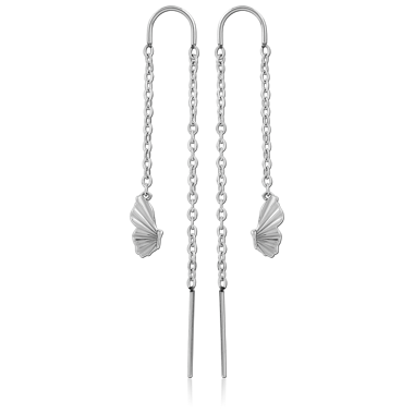 SURGICAL STEEL CHAIN EARRINGS PAIR