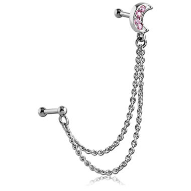 SURGICAL STEEL CARTILAGE CHAIN EARRINGS