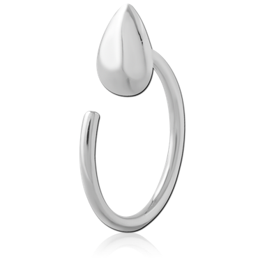 316L SURGICAL STEEL EARRING OPEN CLAW WITH SMOOTH TEARDROP