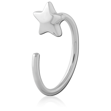 316L SURGICAL STEEL EARRING OPEN CLAW WITH SIMPLE STAR