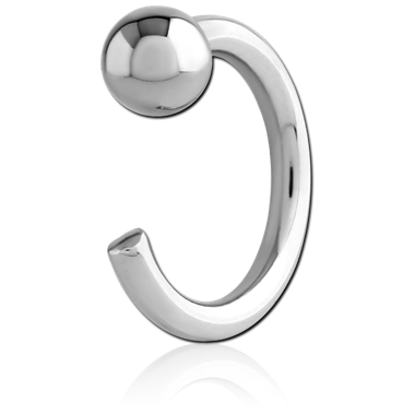 STERILE 316L SURGICAL STEEL OPEN CLAW EARRING SINGLE BALL END