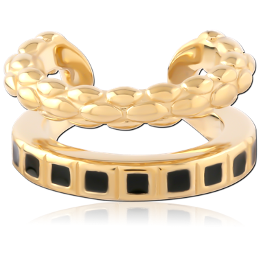 STERLING SILVER 925 18K GOLD PLATED EAR EAR CUFF