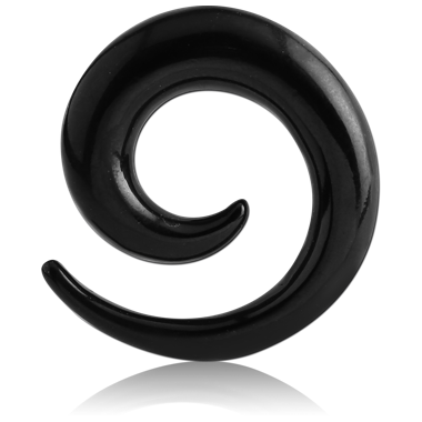 BLACK PVD COATED SURGICAL STEEL EAR SPIRAL