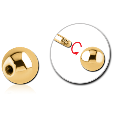 GOLD PVD 18K COATED TITANIUM MICRO BALL