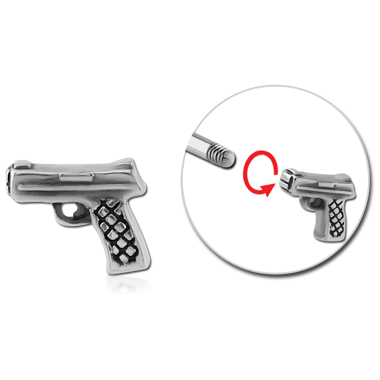 316L SURGICAL STEEL MICRO ATTACHMENT FOR 1.2 MM THREADED PIN - GUN