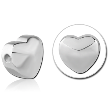 316L SURGICAL STEEL ATTACHMENT FOR BALL CLOSURE RING-HEART